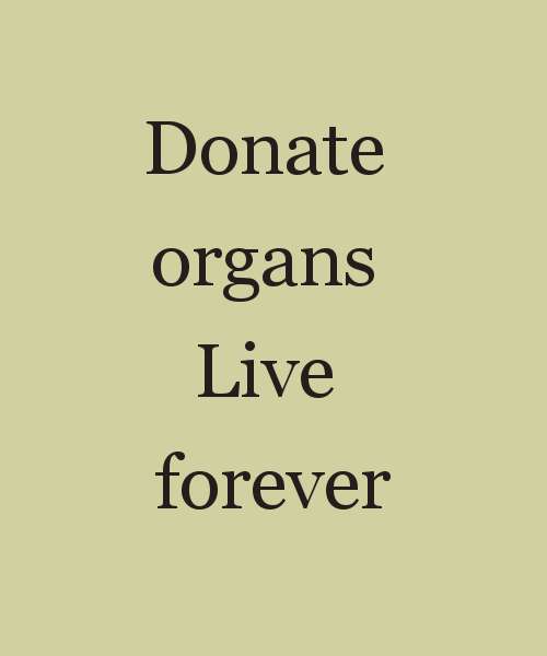 Donate organs live forever